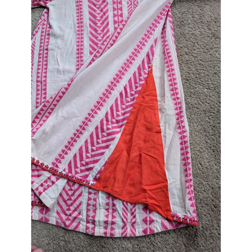 Farm Rio Jacquard Embroidered Maxi Dress Womens Medium NWT Pink Oversized Floral - Picture 10 of 12
